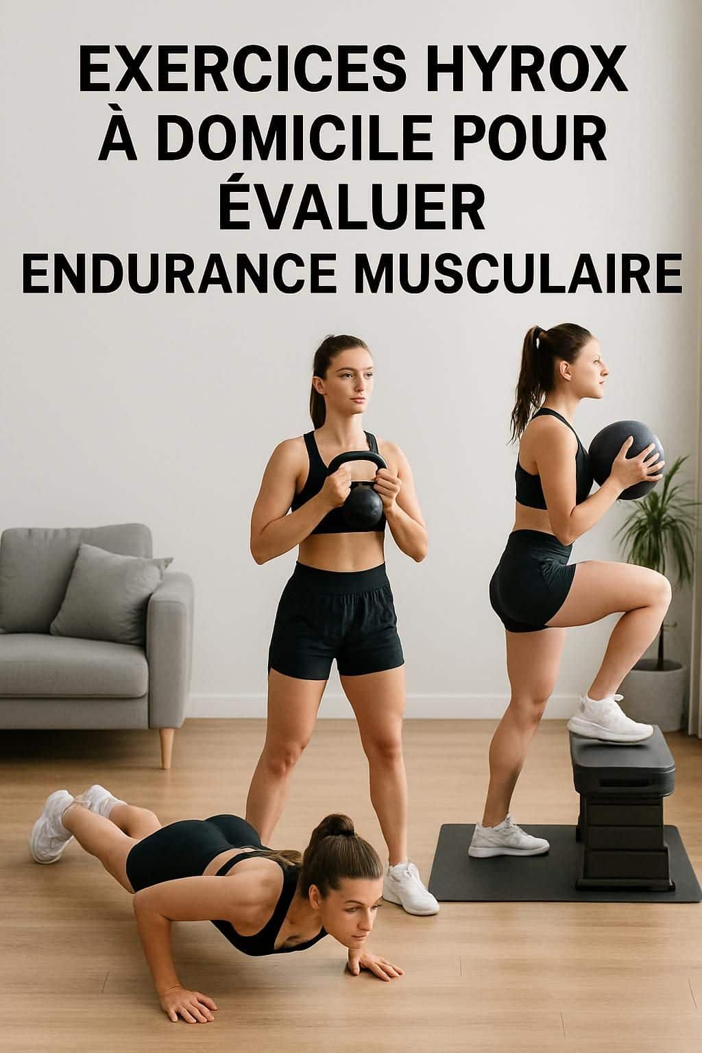 découvrez 3 exercices simples à réaliser chez vous pour évaluer et améliorer votre endurance musculaire en vue de votre préparation au hyrox.