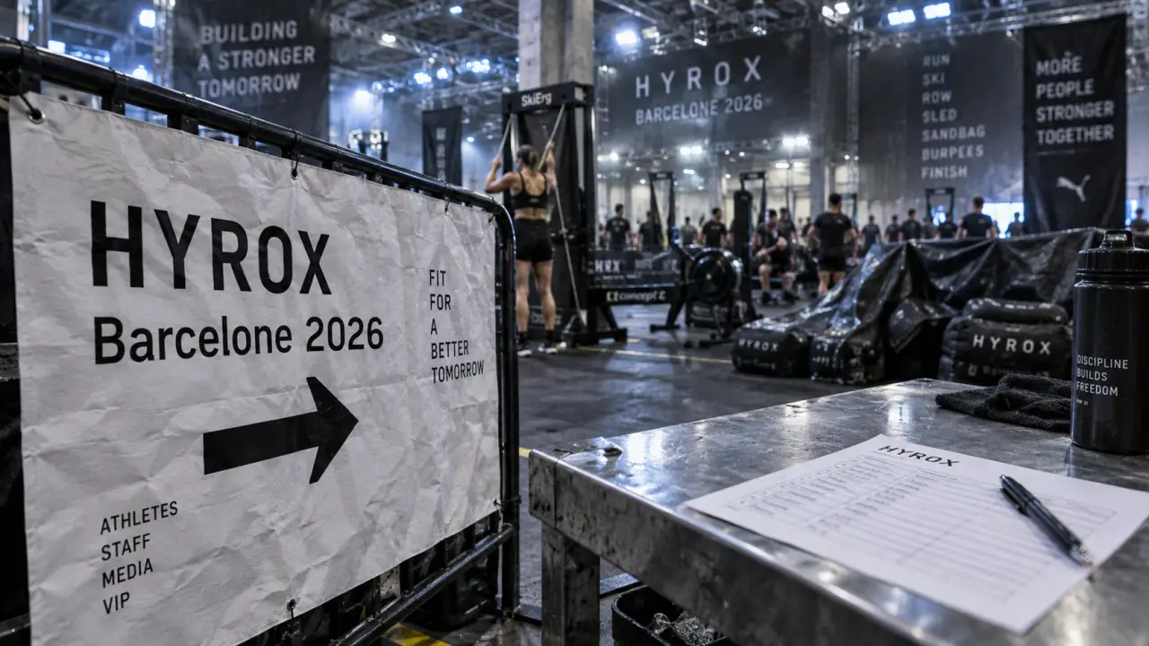Hyrox barcelone 2026 : accès et matériel en salle indoor
