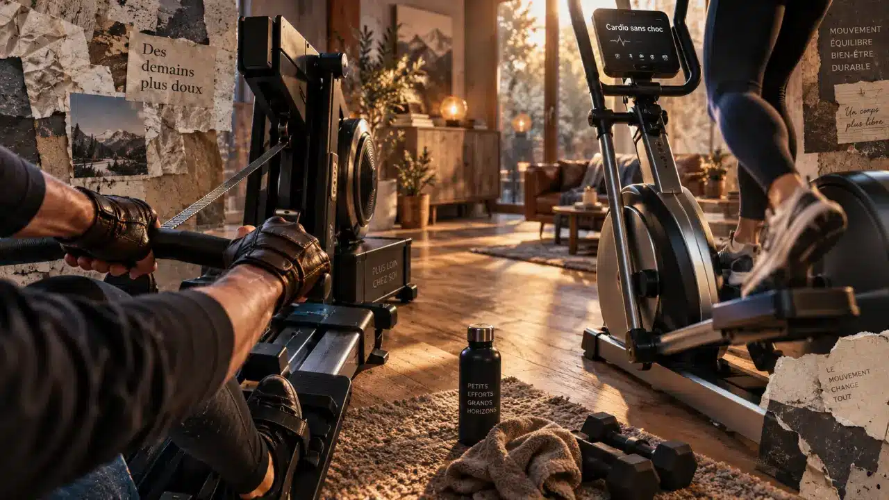 Rameur ou velo elliptique : cardio sans choc, confort articulations